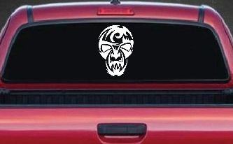 Tribal Skull Mask Car or Truck Window Decal Sticker