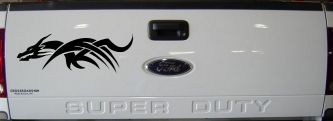 Tribal Dragon Car or Truck Window Decal Sticker (Black)