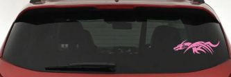 Tribal Dragon Car or Truck Window Decal Sticker (Pink)