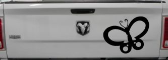 Butterfly Butterflies Car or Truck Window Decal Sticker (Black)