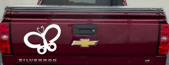 Butterfly Butterflies Car or Truck Window Decal Sticker (White)