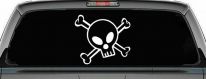 Cute Skull And Cross Bones Car or Truck Window Decal Sticker