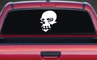 Tribal Skull Mask Car or Truck Window Decal Sticker
