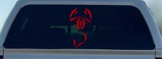 Tribal Scorpion Car Truck Window Vinyl Decal Sticker (Red)