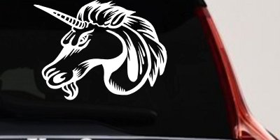 Unicorn Head Decal for Car Truck Window Vinyl Sticker Fun