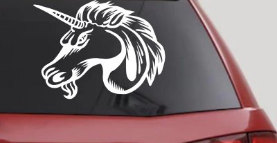 Unicorn Head Decal for Car Truck Window Vinyl Sticker Fun