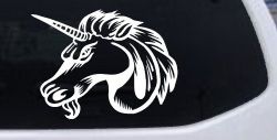 Unicorn Head Car or Truck Window Decal Sticker