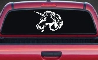 Unicorn Head Car or Truck Window Decal Sticker