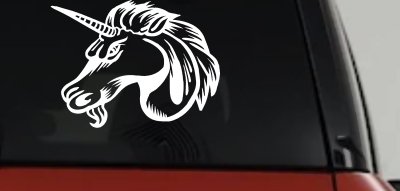 Unicorn Head Decal for Car Truck Window Vinyl Sticker Fun