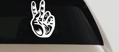 Peace Hand Sign Decal for Car Truck Window - Vinyl Sticker