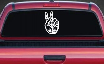 Peace Hand Sign Car or Truck Window Decal Sticker