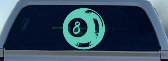 Eight 8 Ball Car or Truck Window Decal Sticker (Mint)
