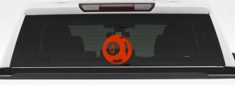 Eight 8 Ball Car or Truck Window Decal Sticker (Orange Red)