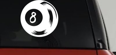 Eight Ball Decal Sticker Car Truck Window Vinyl Graphic Auto Accessory