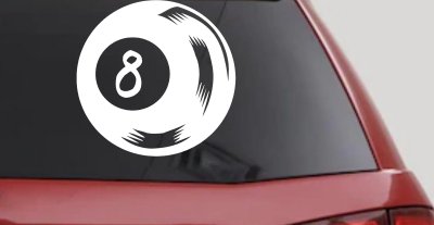 Eight Ball Decal Sticker Car Truck Window Vinyl Graphic Auto Accessory