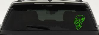 Big Eyed Skull Car Truck Window Decal Sticker Vinyl Art (Lime)