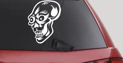 Big Eyed Skull Car Truck Window Decal Sticker Vinyl Art
