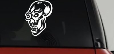 Big Eyed Skull Car Truck Window Decal Sticker Vinyl Art