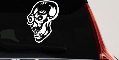 Big Eyed Skull Car Truck Window Decal Sticker Vinyl Art
