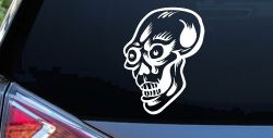 Big Eyed Skull Car or Truck Window Decal Sticker