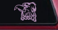 Cartoon Eagle Head Car or Truck Window Decal Sticker (Lilac)