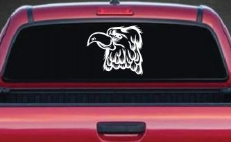 Cartoon Eagle Head Car or Truck Window Decal Sticker