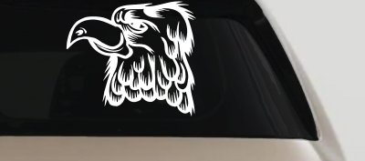 Cartoon Eagle Head Decal Sticker for Car Truck Window Decor Fun Vinyl