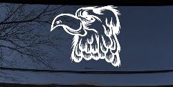 Cartoon Eagle Head Car or Truck Window Decal Sticker