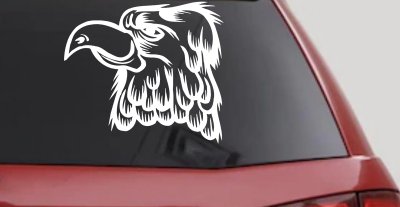Cartoon Eagle Head Decal Sticker for Car Truck Window Decor Fun Vinyl