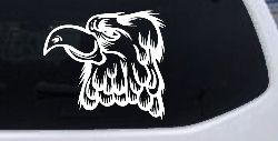 Cartoon Eagle Head Car or Truck Window Decal Sticker