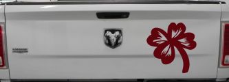 Four Leaf Clover Car or Truck Window Decal Sticker (Purple Red)