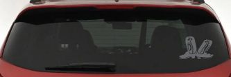 Cowboy Boots Western Farm Ranch Rodeo Car or Truck Window Decal Sticker (Silver)