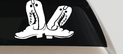 Cowboy Boots Western Decal for Car Truck Farm Ranch Rodeo Windows