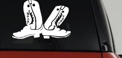 Cowboy Boots Western Decal for Car Truck Farm Ranch Rodeo Windows