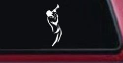 Bugle Player Line Art Music Car or Truck Window Decal Sticker