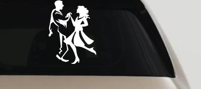 Dancing Couple Line Art Car Truck Window Vinyl Decal Sticker