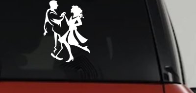 Dancing Couple Line Art Car Truck Window Vinyl Decal Sticker
