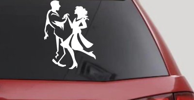 Dancing Couple Line Art Car Truck Window Vinyl Decal Sticker