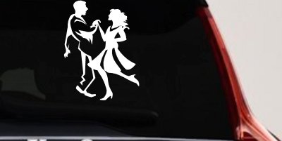 Dancing Couple Line Art Car Truck Window Vinyl Decal Sticker