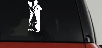 Dancing Couple Line Art Decal Car Truck Window Vinyl Sticker