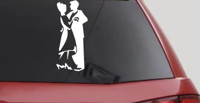 Dancing Couple Line Art Decal Car Truck Window Vinyl Sticker
