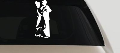 Dancing Couple Line Art Decal Car Truck Window Vinyl Sticker