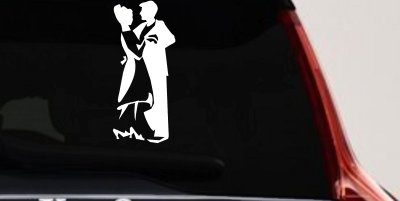 Dancing Couple Line Art Decal Car Truck Window Vinyl Sticker