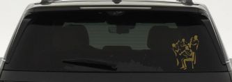 Band Playing Line Art Music Car or Truck Window Decal Sticker (Gold)