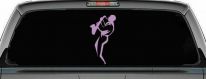 Jazz Man With Saxophone Music Car or Truck Window Decal Sticker (Lilac)