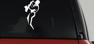 Jazz Man Saxophone Decal Sticker for Car Truck Window Music Lovers