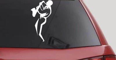 Jazz Man Saxophone Decal Sticker for Car Truck Window Music Lovers