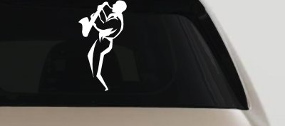 Jazz Man Saxophone Decal Sticker for Car Truck Window Music Lovers