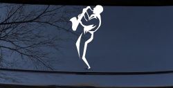 Jazz Man With Saxophone Music Car or Truck Window Decal Sticker