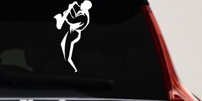 Jazz Man Saxophone Decal Sticker for Car Truck Window Music Lovers